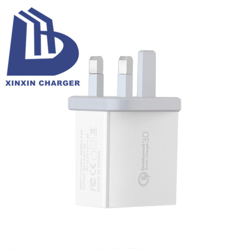 Fast Charger UK Plug Usb Wall Charger for iPhone UK Plug QC3.0 USB Travel Charger
